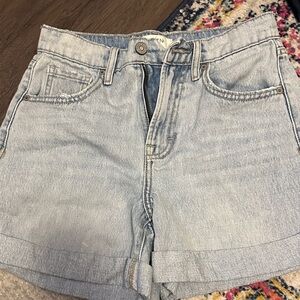 Hidden Light Blue Denim Women Shorts